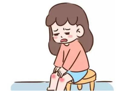 膝盖疼痛卡通图